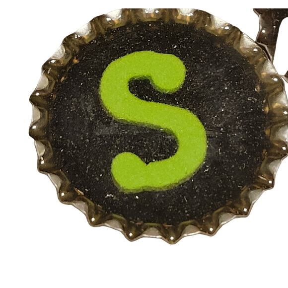 Handmade Alphabet Bottlecap Magnets Set of 34 - Resin, Fridge Decor - Picture 8 of 16